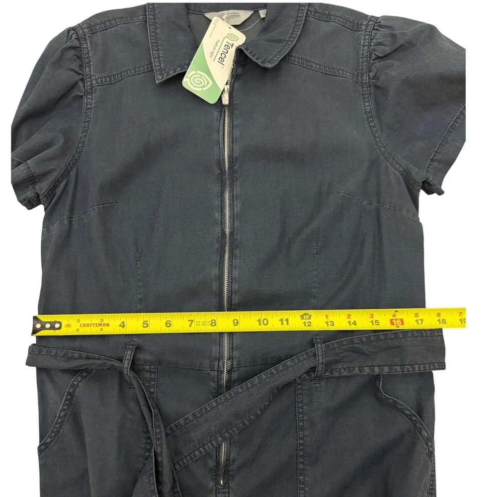 Candace Cameron Bure Denim‎ Chambray Utility Jumpsuit Belted Blue Size S - Picture 8 of 11